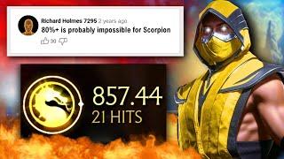 I Hit the 85% SCORPION COMBO in Mortal Kombat (World Record)
