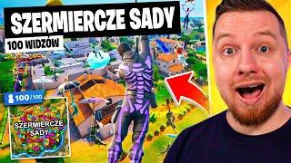 100 WIDZÓW na SZERMIERCZE SADY w Fortnite