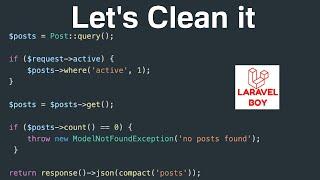 Laravel clean code | reduce using if statement