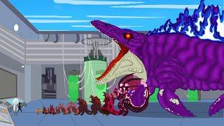 EVOLUTION of MOSASAURUS ZILLA KAIJU: Rescue Baby Dinosaurs| Godzilla Cartoon Compilation