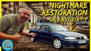 First Look at the Scrap Rover 220 Coupe Tomcat | Restoration Disaster Or Easy Fix??