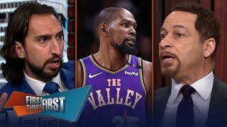 Kevin Durant's numbers are "somewhat empty calories at this point" | NBA | FIRST THINGS FIRST