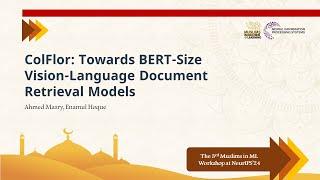 ColFlor: Towards BERT-Size Vision-Language Document Retrieval Models | Muslims in ML at NeurIPS'24