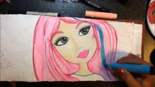 The makings of an art journal page by Rita Barakat