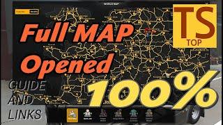 How to open 100% map in ETS2 (Full Map Discovered, Guide and files)