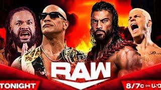 FULL MATCH — Cody Rhodes & Roman Reigns vs. The Rock & Jacob Fatu - Tag Team Match : WWE RAW 2024