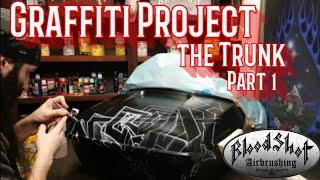 How To Airbrush a Harley-Davidson with 1SHOT paint. Graffiti Style. Mapping with White. Video 1