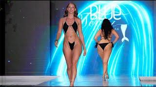 Savannah Cook's Graceful Walk in 4K Slow Motion for Blue Topaz Swimwear 2024 | Miami Swim Week