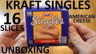 Unboxing Kraft Singles 16 Slices American Cheese