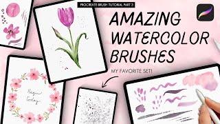 Amazing Watercolor Brushes for Procreate (my favourite set!) - pt.3