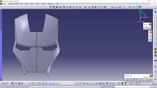 Iron Man Helmet Step by Step Tutorial 1 | Sketch tracer | free style | CATIA V5 | @cadguruji