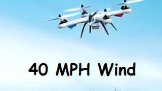 Tarantula X6 Flying in Extremely Heavy Wind (40 MPH Gusts)