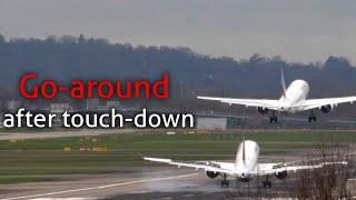 Go around after touch down