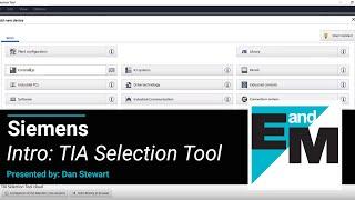 Introduction to Siemens TIA Selection Tool | EandM