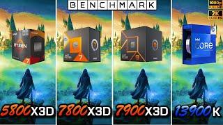 Ryzen 7 5800x3d vs 7 7800x3d vs 9 7900x3d vs Intel i9 13900K / Test / 1080p - 1440p / RTX 4090