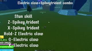  Combo Electric claw + Spikey Trident Blox fruits update 17.2