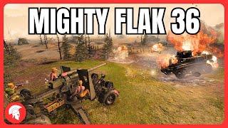 Company of Heroes 3 - MIGHTY FLAK 36 - British Forces Gameplay - 4vs4 Multiplayer - No Commentary