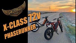 Grin Phaserunner controller on Ariel Rider X Class 72v ebike test run ride with ONYX CTY 2 motorbike