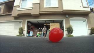 Exploding a balloon with a Dupont dynamite plunger