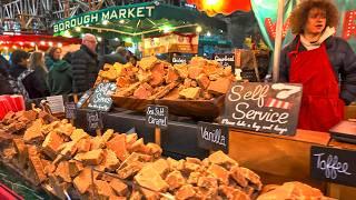 2024 London Borough Market Christmas Tour  London Winter Walk 2024  4K HDR