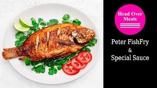 Fish fry with special Dark sweet soya sauce|Head over meals|