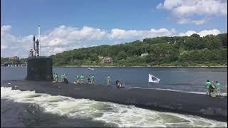 Submarine on the Thames River