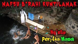 PRANK KUNTILANAK GANGGUIN ORANG MANDI DI KALI || AUTO BUG1L