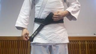 Как завязать пояс на доги Айки-вариант. Tying of dogi belt in Aikido