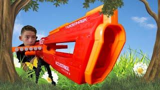 Обзор и распаковка Nerf Thunderhawk Mega Accustrike