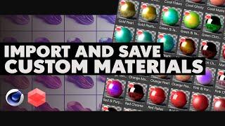 Import And Save Custom Redshift Materials In Cinema 4D's Asset Browser