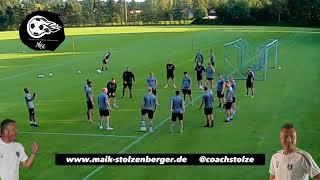 Fussballtraining: Fun - Game / Gehocktes Paar