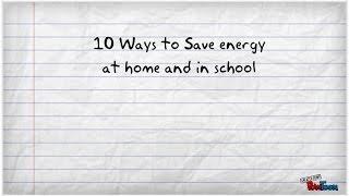 10 ways to save energy