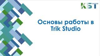 Основы работы в Trik Studio