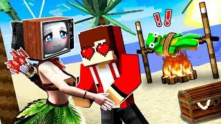 TV WOMAN PRIMAL FELL in LOVE with JJ! Mikey's ROASTING on the FIRE in Minecraft - Maizen