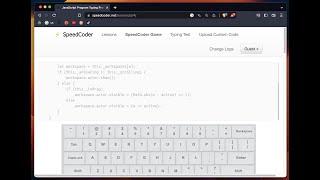 【ASMR】SpeedCoder：Typing Practice for Programming｜JavaScript｜Home Sound