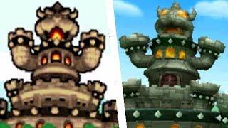 Mario & Luigi: Bowser's Inside Story 3DS - All Giant Bosses Comparison (DS vs 3DS)