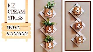 Wall Hanging with Ice Cream Sticks / Wall Hanging Craft ideas