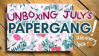 Unboxing the deliciously floral JULY PAPERGANG - stationery subscription !