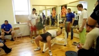 Pavel Mysoedko 200 kg RAW bench press 7 reps!