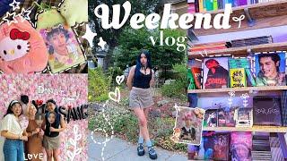 WEEKEND VLOG WITH FRIENDS [kpop unboxing, daiso, cupsleeve, decorating toploaders]