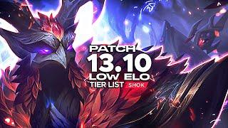 13.10 LOW ELO MID LANE TIER LIST (IRON - GOLD) + CHAMPION POOL ADVICE