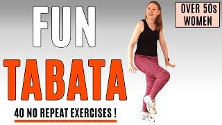 Sweaty CARDIO TABATA Workout For Women Over 50 | No Repeat | Lively Ladies