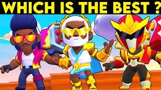 Brawl Stars Brock Skins Comparisons | Zeus Brock Vs Hot Rod Brock Vs Super Ranger Brock Red