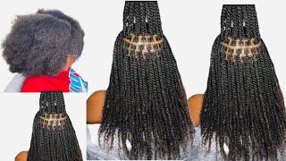 How to mini twist on 4c using Afro Bulk Human Hair #minitwist #microtwists #twist #twostrandtwist