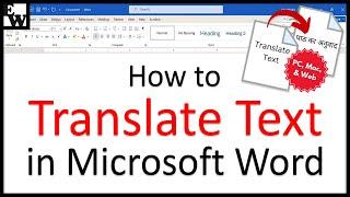 How to Translate Text in Microsoft Word (PC, Mac, and Web)