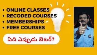 Tips to select best course learning methods by telugu web guru | best telugu channel for programming