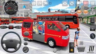 Minibus Simulator Vietnam, driving limousine van part 1! Bus game android, gameplay #4