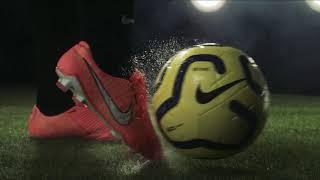 Football in slow motion - social media video ad - stock video