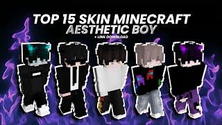 TOP 15 SKIN MINECRAFT BOY AESTHETIC | MCPE INDONESIA