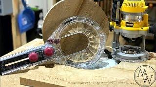 Creating Easy, Perfect Circles in Wood.  Using the Milescraft Circle Guide Kit Jig  // Tool Review